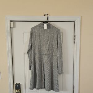 Cato Gray Ribbed Knit Dress
